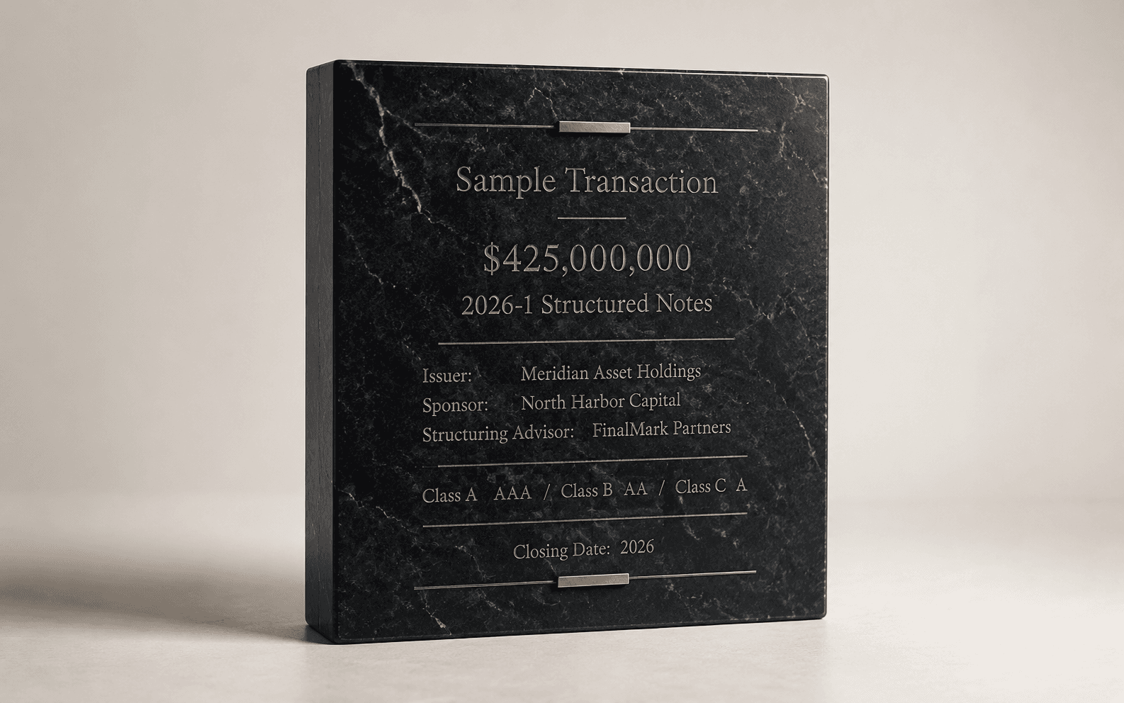 Stone and marble sample commemorative