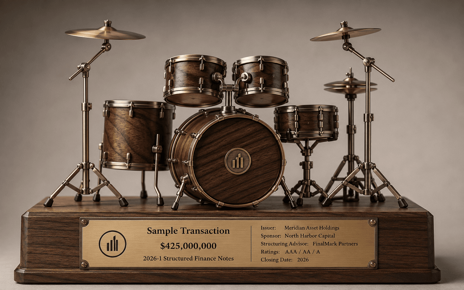 Wood and metal closing gift sample